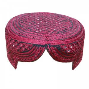 Handmade Sindhi Topi / Mirror Work Cap / Topi Cap MKC-140 - Purple Cap
